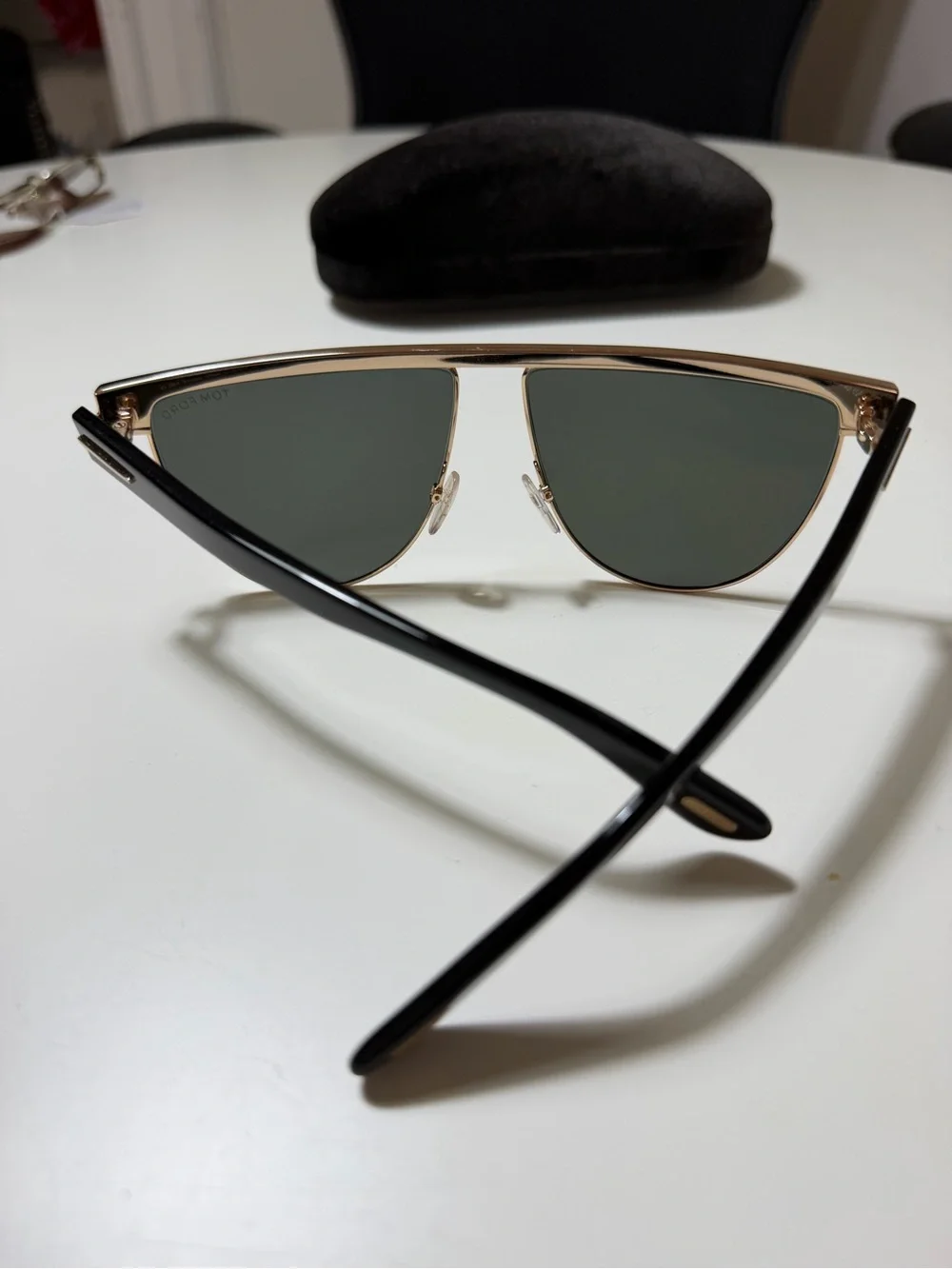 Tom Ford Rose Gold Sunglasses with Brown Lenses